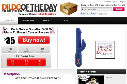 sex toys iperscontati dildo of the day