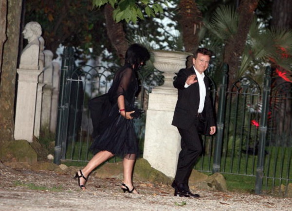 ROME - JUNE 13:  Enzo 'Pupo' Ghinazzi (R) attends Flavio Briatore and Elisabetta Gregoraci's wedding dinner reception at "Casina Valadier" at Villa Borghese on June 13, 2008 in Rome, Italy.  (Photo by Elisabetta Villa/Getty Images)